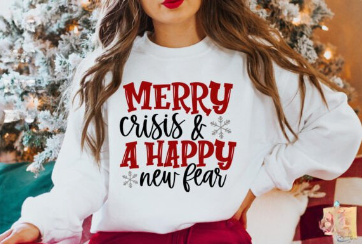 Merry Crisis & Happy New Year Sweatshirt - Unisex Crewneck