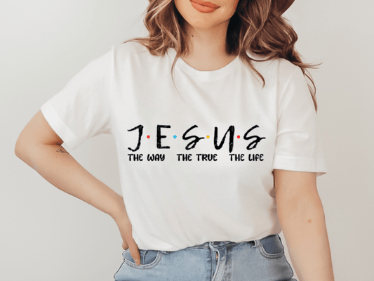 Christian Graphic Tee - Jesus The Way The Truth The Life Unisex T-shirt