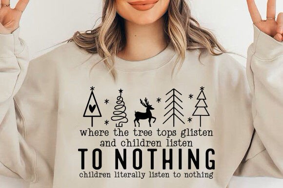 Glistening Tree Tops where children don't listen Sweatshirt