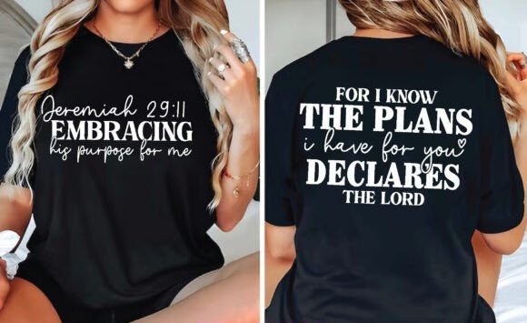 Jeremiah 29:11 Bible Verse T-Shirt